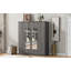 Armoire à miroir 4 portes avec tablettes-669162257