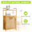 Bamboo Laundry Hamper with 2-Tier Shelves & Tilt-Out Basket