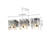 Amora 3-Light Dimmable Rectangular Bathroom Vanity Light With Crystal Shade