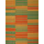 Striped Area Rug in Orange/Green
