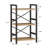 3 Tier Bookshelf, 3 Tier Industrial Bookcase, Metal Small Bookcase, Rustic Etagere Book Shelf Storage Organizer for Living Room, Bedroom, and Home Office(Rustic Brown)-129846670