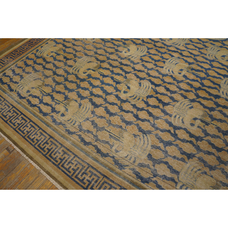 Tapis blanc antique en laine ivoire et crème beige