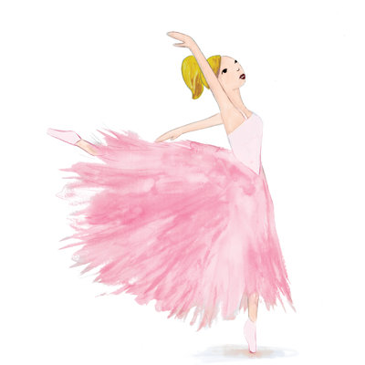 Ballerina Dancing - Wrapped Canvas Painting