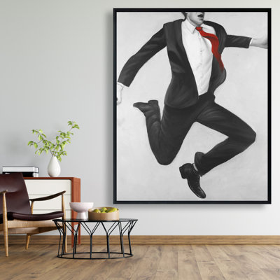 Happy Classic Man Print On Canvas