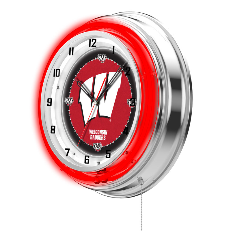 Horloge murale 19 po NCAA, Badgers de Wisconsin