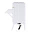 Grand lit escamotable avec station de charge USB et tablette de rangement, armoire murale peu encombrante, blanc