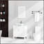 Élégant ensemble de meuble-lavabo et lavabo de 30 pouces avec plateau en verre, miroir et amplement de rangement pour une vie organisée