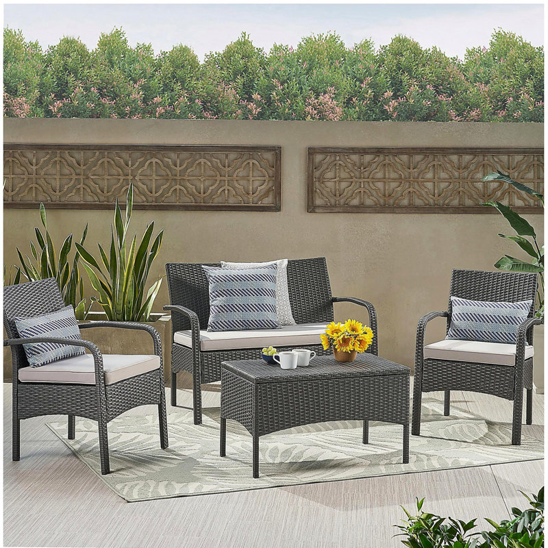 ENSEMBLE DE CHAT 4 PCS CORDOBA KD WICKER