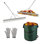 Râteau à feuilles en métal Pure Garden et sac de jardin de 46 gallons