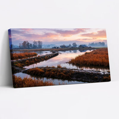 Ensemble de 1 tableau sur toile Sunset Marsh