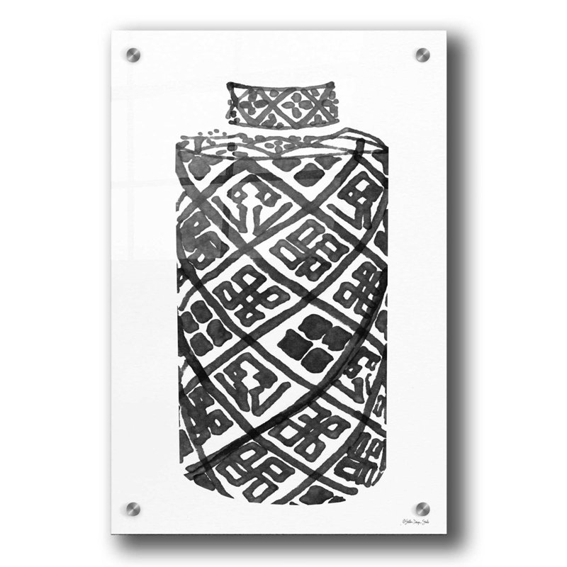 «Tile Vase 2» par Stellar Design Studio, art mural en verre acrylique, H 36 po x l 24 po x P 0,2 po