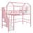 Twin Size Metal Loft Bed With Roof Design And A Storage Box-1940758601