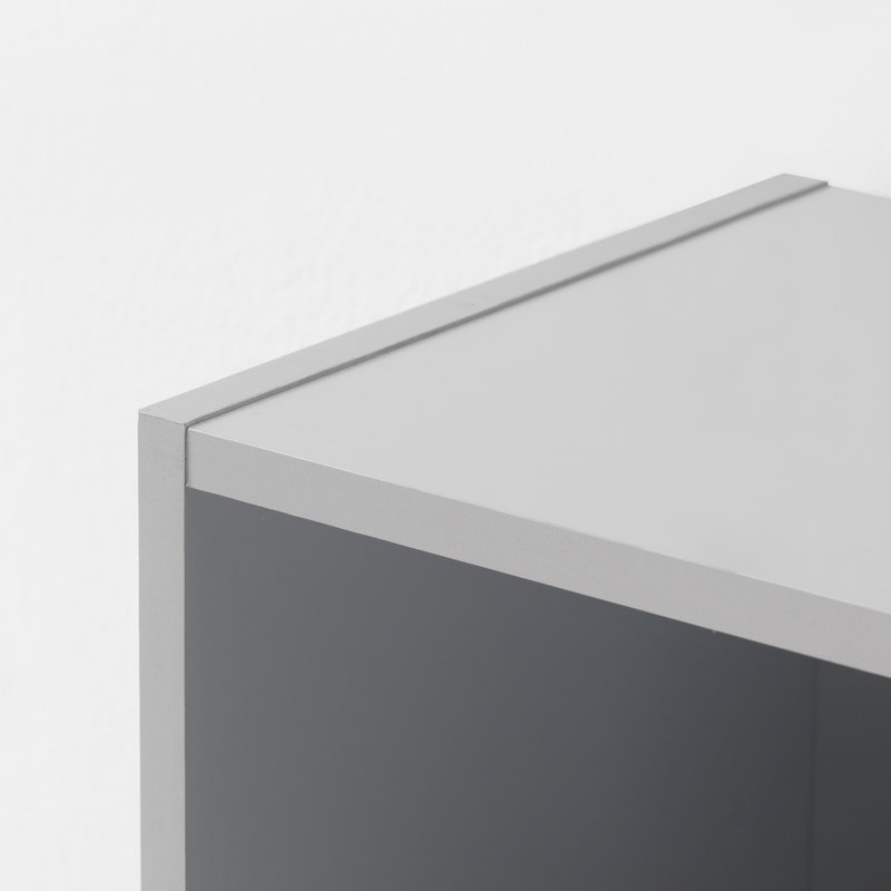 Morgan 150cm H x 80cm W Standard Bookcase, Light Grey