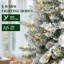 Arbre de Noël pré-éclairé avec lumières incandescentes et flocons de neige-1963031782