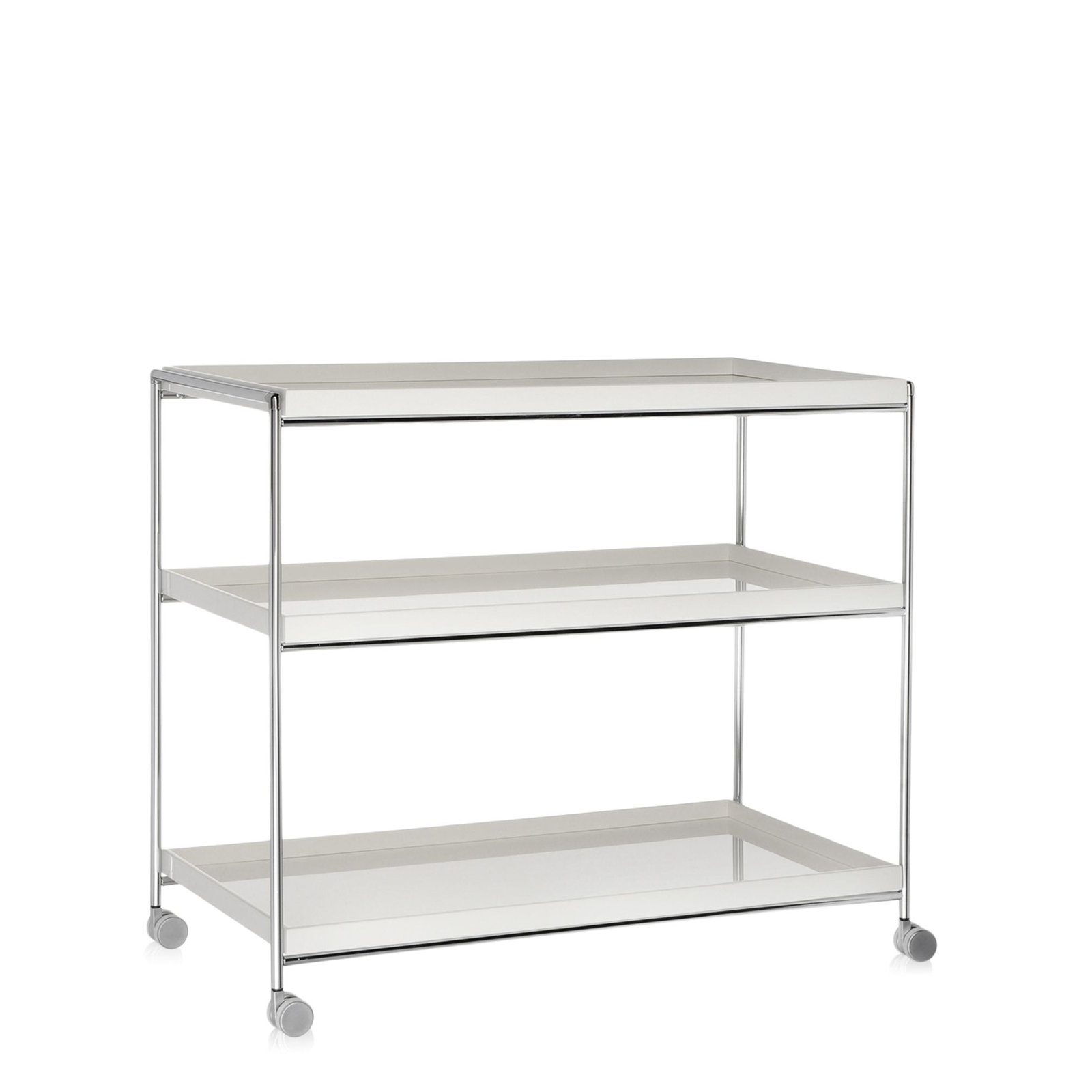 Trays Kitchen Cart, White