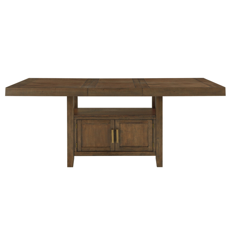 Garland Extendable Wood Counter Table, Toffee Brown