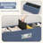 43'' Folding Storage Ottoman Bench w/ Removable Divider & Side Pocket Bedroom Blue