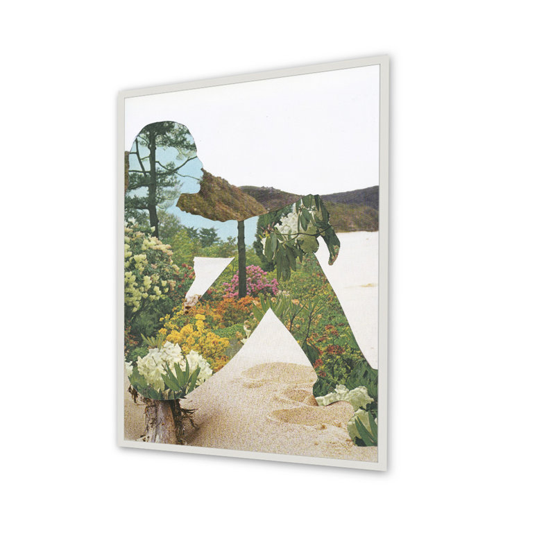 Good Good Black Art - Garden on the Beach par Yannick Lowery, impression d'art mural - Cadre mural en bois massif - Nature et conception abstraite