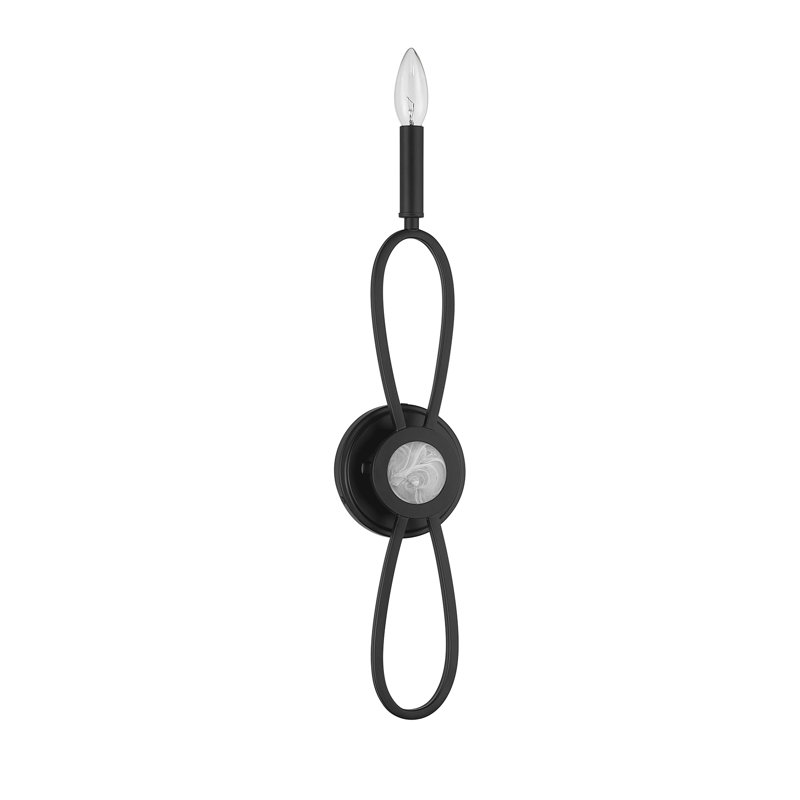 Minette 1-Light Wall Sconce in Matte Black, Matte Black