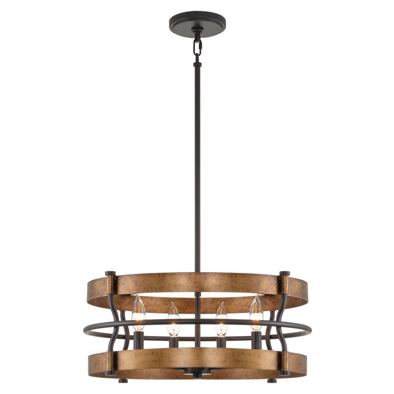 Stauton 4 - Light Dimmable Drum Chandelier