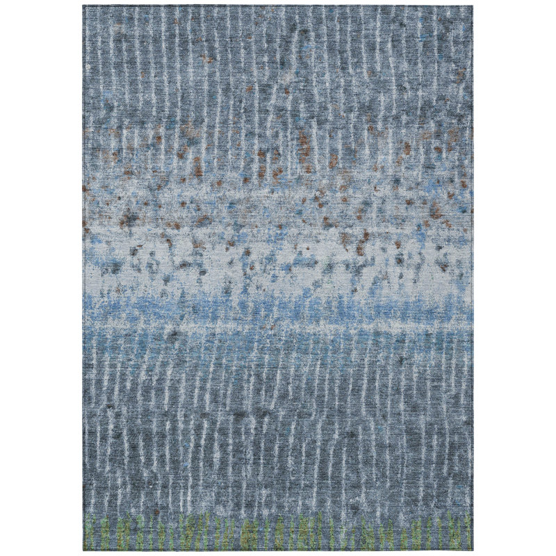 Machine Washable Indoor/Outdoor Lanphear ACN2406 Abstract Rug, Rectangle 2'6" x 3'10"