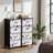 4 Drawer Dresser for Bedroom, Narrow Chest of Drawers, Wooden Top and Study Iron Frame 18"x37.5"-(WxH)
