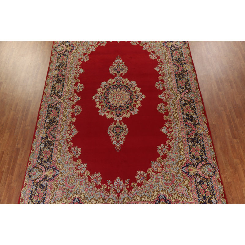 Red  Signed Traditional Vegetable Dye Rug 10x16