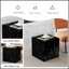 Table basse 15,7 * 15,7 * 15,7 pouces en panneau de fibres à densité moyenne avec texture de marbre - Design luxueux, décor de salon parfait, texture tendance cubique