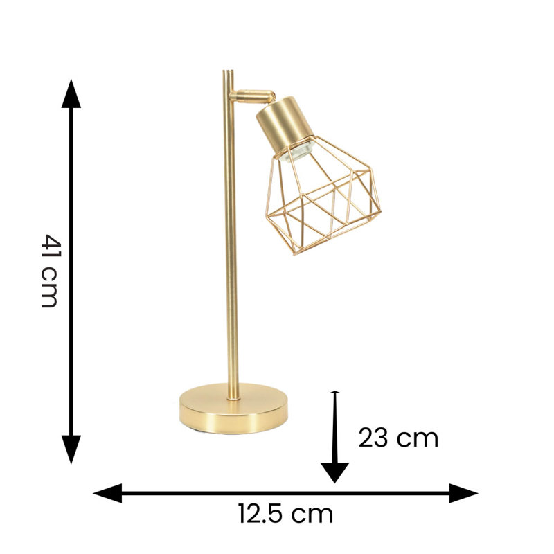 Reshia Metal Table Lamp, Gold