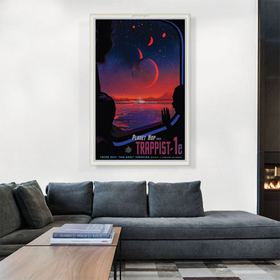 " Trappist-1E Planet Hopping Excursion To The Best Hab Zone Nasa Poster "