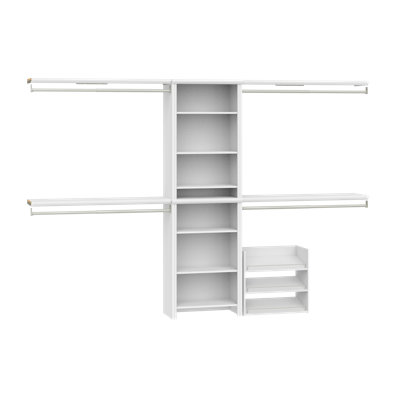 Impressions 25" Closet Tower With 4 Top Shelf And Shoe Organizer