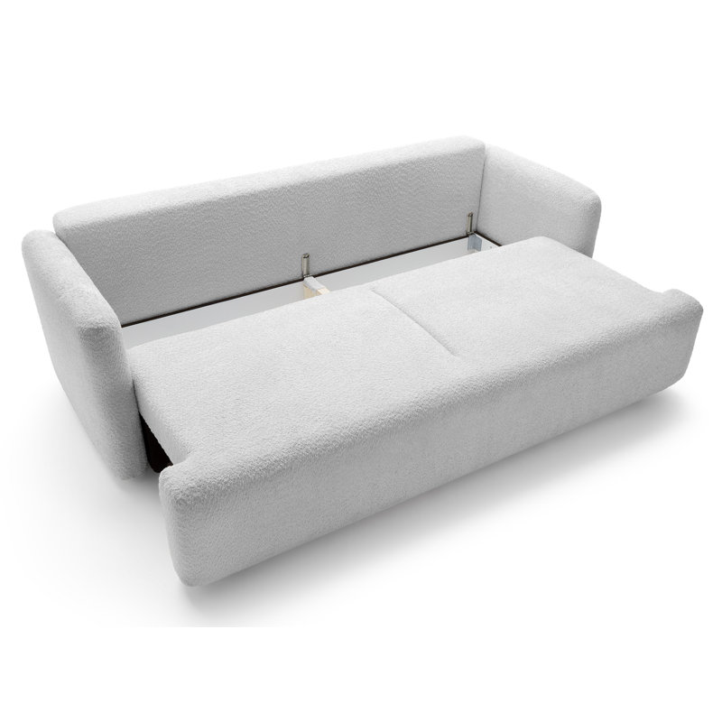 Beilul 3 Seater Fabric Sleeper, Light Grey