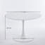 Table tulipe de 42,1 po de couleur blanche, table de salle à manger de style Mid-Century pour 4 à 6 personnes - plateau de table rond en panneau de fibres à densité moyenne (le plateau se compose de deux panneaux), table de salle à manger à piédestal, table de bout et table basse de loisir-545306540-545306541-545306529