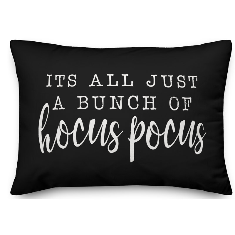  «It's All Just a a bouquet of Hocus Pocus», coussin lombaire, Utilisation intérieure seulement