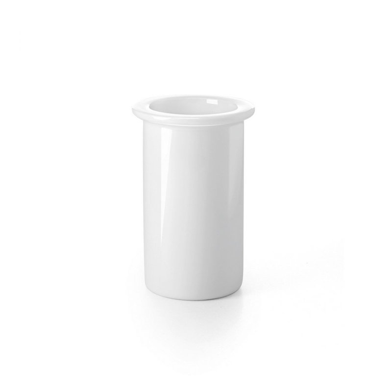 Porte-verres à fixation murale et porte-verres Duemila, Blanc céramique