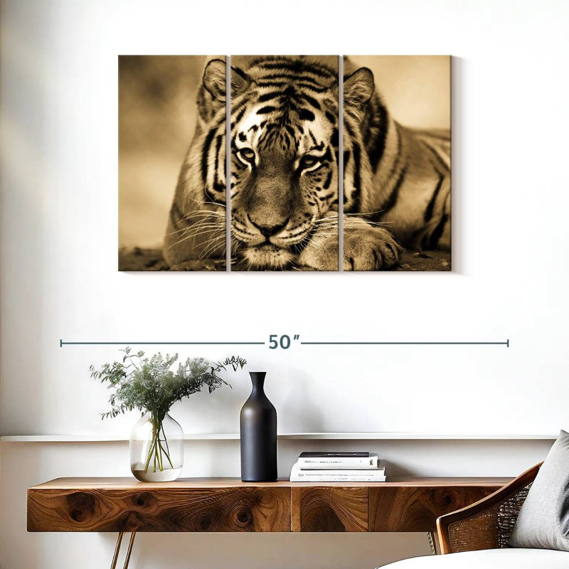 Ferocious Tiger III, 24" H x 38" W