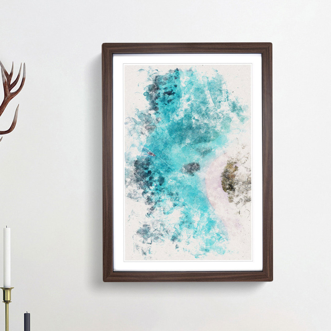 Alifu Atoll in the Maldives - Framed Print