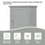 Grande armoire de rangement autoportante pour salle de bain avec tiroir et tablette réglable, finition peinte-1425507506