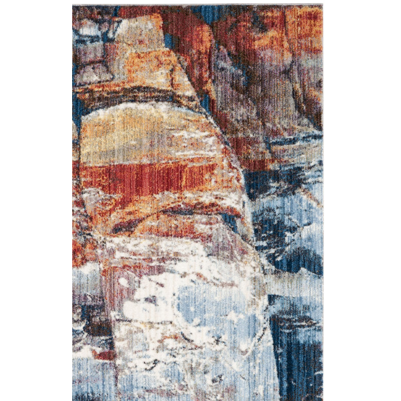 Massad Performance Abstract Rug, Rectangle 6' x 9'