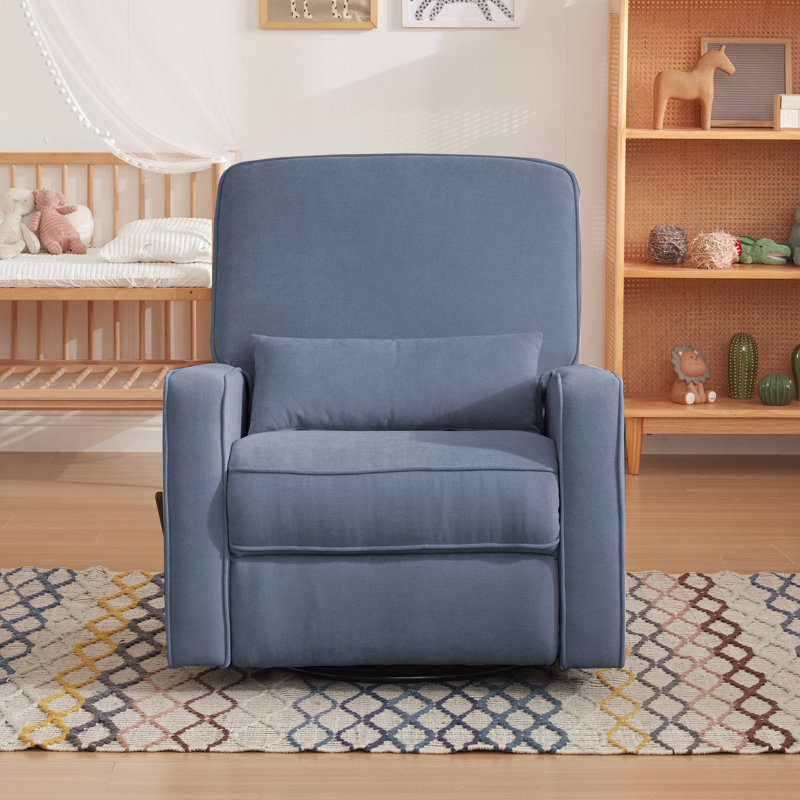 Fauteuil inclinable et pivotant Azizi, Bleu