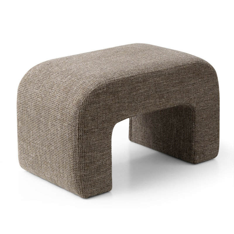 Chaise de meuble-lavabo rembourrée en tissu, Brun