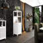 Armoire de rangement en bambou blanche de 52 pieds de haut-2116834385