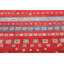 Tapis rouge noué à la main de conception unique 6 pi 2 po x 8 pi 7 po