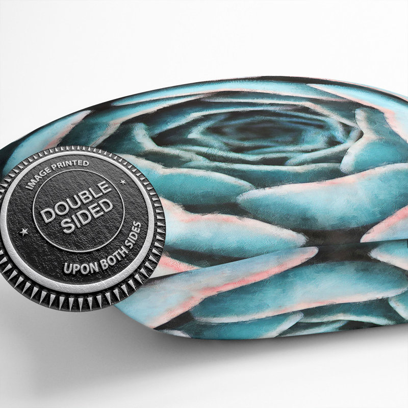 Succulent Plant Painting Cushion with Filling, 55cm H x 55cm W x 20cm D