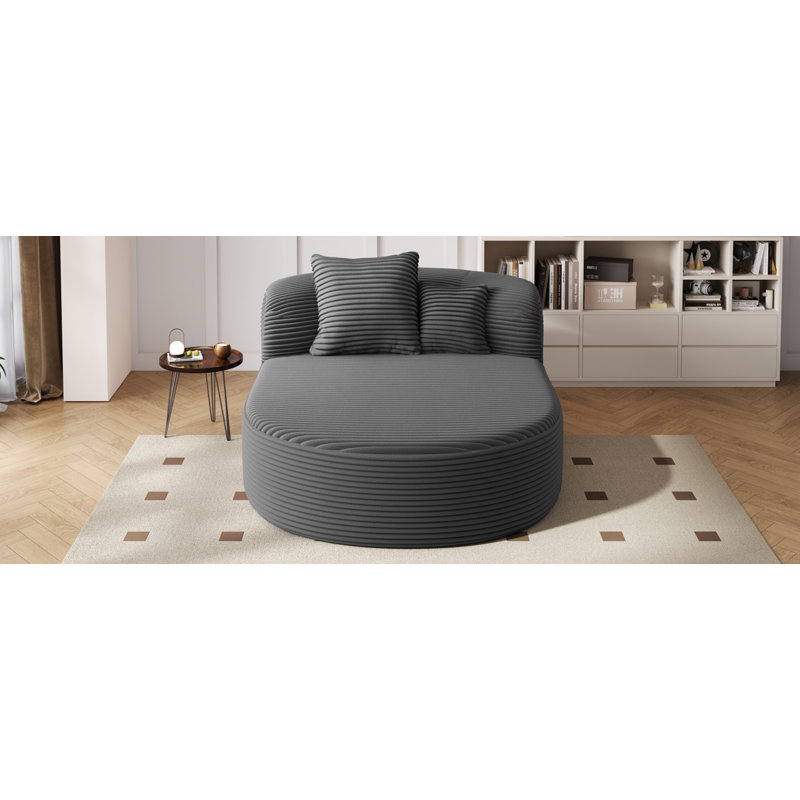 Canapé moderne sans méridienne 51,6 po, Gris