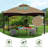 Moguel Replacement Canopy Top for 10ft. W x 12ft. D Allen Roth Gazebo-74736363