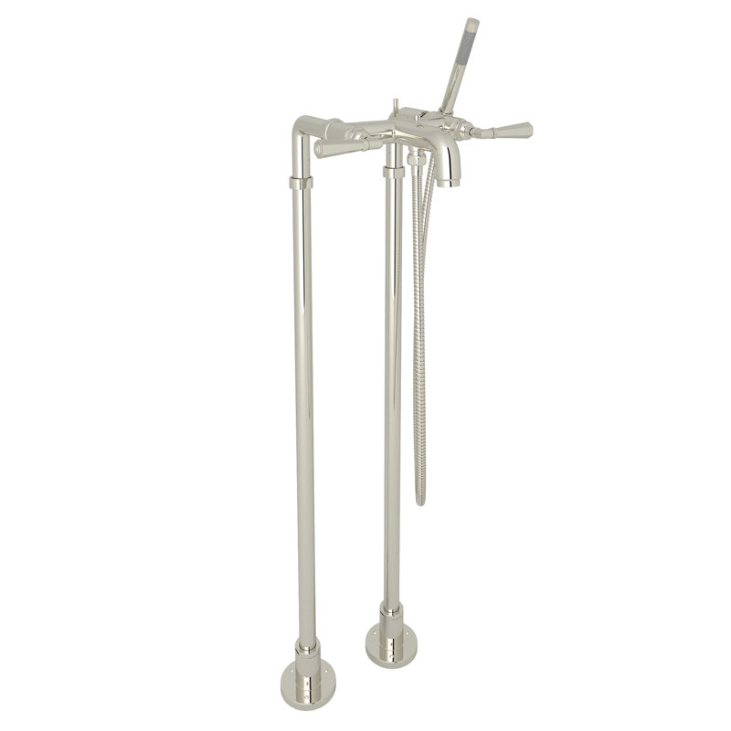 San Giovanni™ Floor Mounted Tub Filler, Polished Nickel, Level