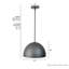 Luminaire suspendu moyen 1 lumière Hunter Erling-114532206