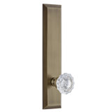 Grandeur Fifth Avenue Tall Plate Privacy with Versailles Crystal Door Knob