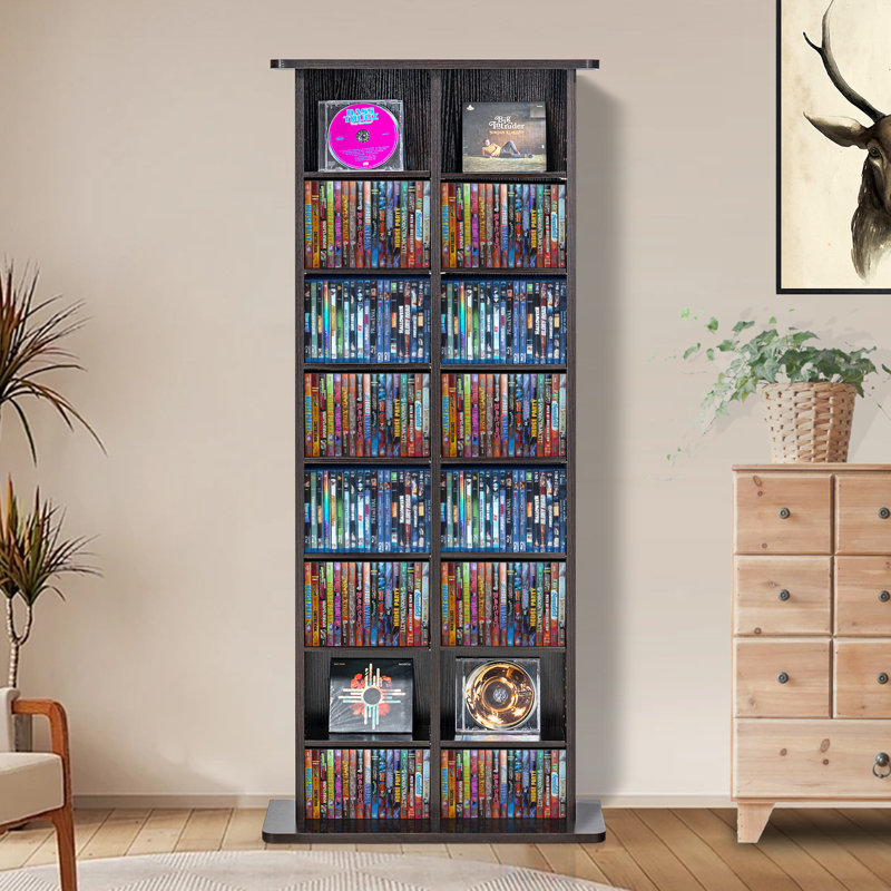 Wood 12.7cm H Media Shelves, Brown